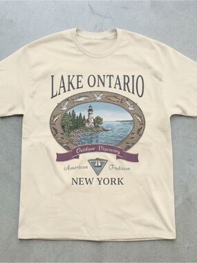 Lake Ontario Lighthouse Outdoor New York Cotton Gildan T-shirt